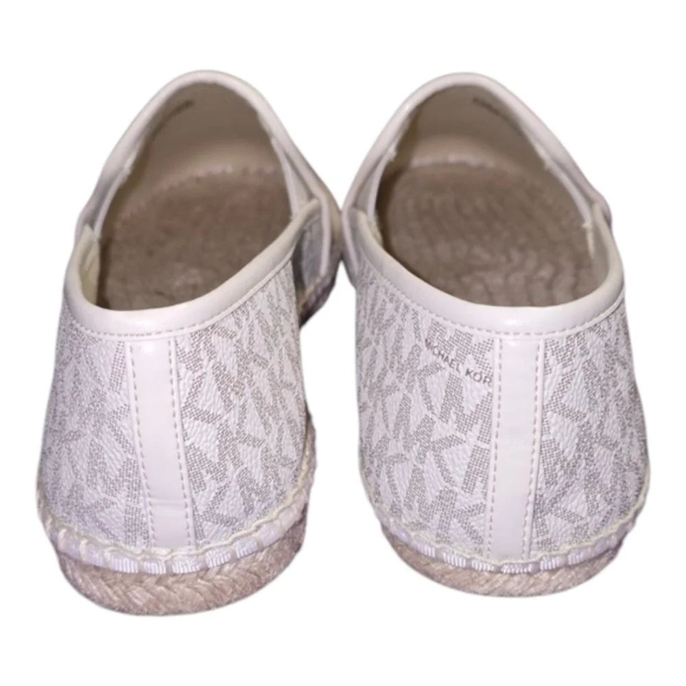 Michael Kors Women's Cream Logo‎ Espidrille Slip-On Shoes Size 10 New